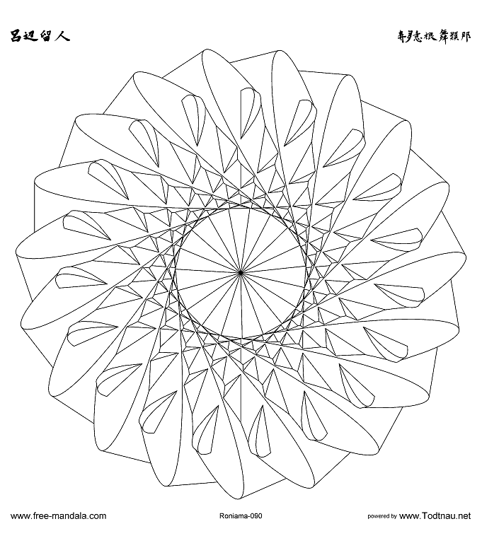Mandala drawing with complex patterns, looking like no others